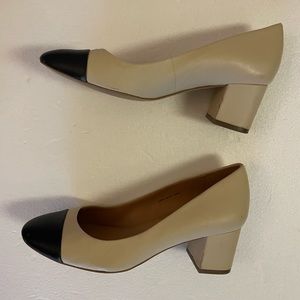 J.CREW FACTORY Cap Toe Block Heel Pump (Size 8)